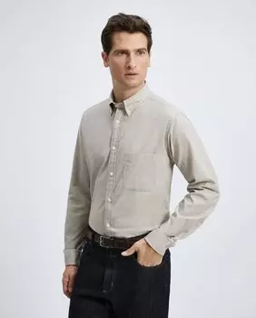 Мужская классическая зимняя спортивная рубашка с узором «гусиные лапки» Emidio Tucci, бежевый