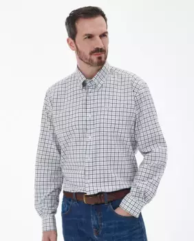 Мужская клетчатая рубашка с длинными рукавами Barbour, светло-зеленый