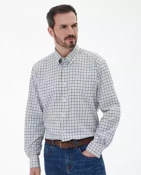 Мужская клетчатая рубашка с длинными рукавами Barbour, светло-зеленый