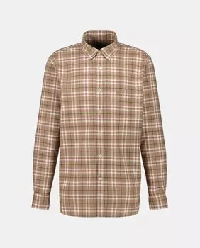 Мужская клетчатая рубашка с длинными рукавами классического кроя viyela Lloyd's, коричневый