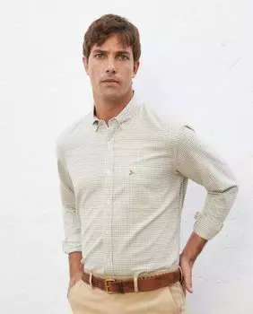 Мужская клетчатая рубашка с длинными рукавами виела Lloyd's, зеленый