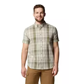 Мужская клетчатая рубашка с коротким рукавом Rapid Rivers Columbia, зеленый