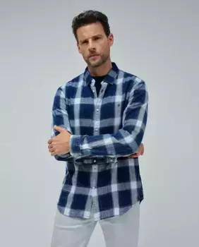 Мужская клетчатая рубашка Salsa Jeans, синий