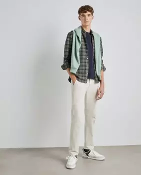 Мужская клетчатая рубашка стандартного кроя с длинными рукавами Easy Wear