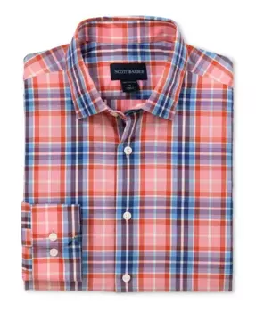 Мужская клетчатая рубашка Weekend Plaid, цвет Berry Scott Barber, фиолетовый