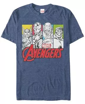 Мужская коллекция комиксов marvel classic pop art group panels short sleeve t-shirt Fifth Sun, мульти