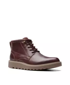 Мужская коллекция кружевных ботильонов Barnes Clarks, коричневый