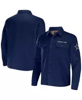 Мужская коллекция nfl x darius rucker by navy dallas cowboys холщовая куртка-рубашка на пуговицах Fanatics, синий