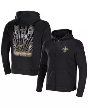 Мужская коллекция nfl x darius rucker by black new orleans saints rocker с капюшоном на молнии во всю длину Fanatics, черный