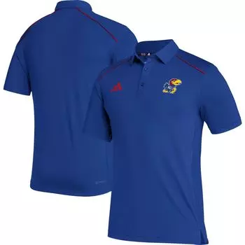 Мужская команда Royal Kansas Jayhawks Coach AEROREADY Polo adidas