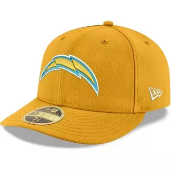 Мужская командная кепка New Era Gold Los Angeles Chargers Omaha Low Profile 59FIFTY