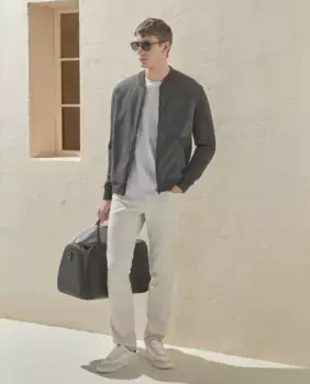 Мужская комбинированная трикотажная куртка Dustin, цвет Kaki