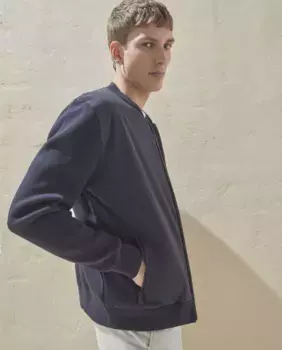 Мужская комбинированная трикотажная куртка Dustin, тёмно-синий