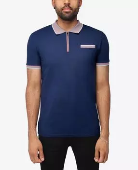 Мужская комфортная рубашка поло с воротником на молнии X-Ray, мульти