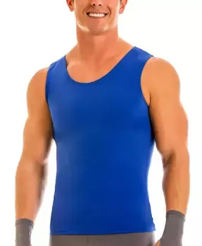 Мужская компрессионная майка для активного отдыха Big & Tall Muscle Tank Top Instaslim, синий