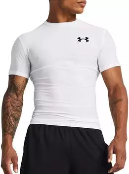 Мужская компрессионная рубашка с коротким рукавом Under Armour HeatGear OG, белый