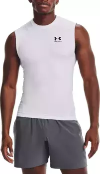 Мужская компрессионная рубашка Under Armour HeatGear, белый/черный