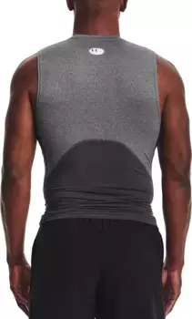 Мужская компрессионная рубашка Under Armour HeatGear, цвет Carbon Heather/Black