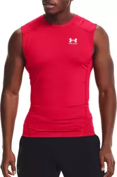 Мужская компрессионная рубашка Under Armour HeatGear, красный/белый/черный