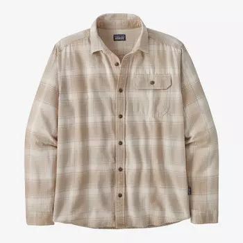 Мужская конверсионная легкая фланелевая рубашка из хлопка с длинными рукавами Patagonia, цвет Hazy Morning: Oar Tan