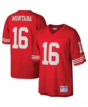Мужская копия джерси joe montana scarlet san francisco 49ers legacy Mitchell & Ness