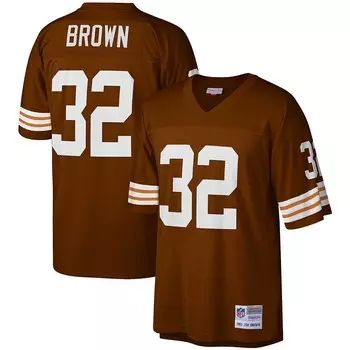 Мужская копия джерси Mitchell & Ness Jim Brown Brown Cleveland Browns Legacy, цвет Brn Brown