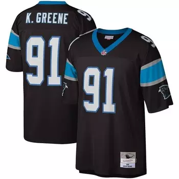 Мужская копия джерси Mitchell & Ness Kevin Greene Black Carolina Panthers Legacy, цвет Pth Black