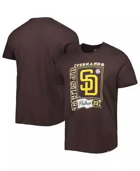 Мужская коричневая футболка '47 fernando tatis jr. san diego padres super rival player '47 Brand, коричневый