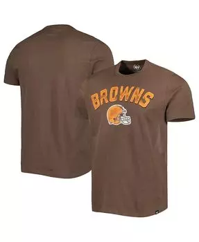 Мужская коричневая футболка Cleveland Browns All Arch Franklin '47 Brand, коричневый