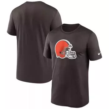 Мужская коричневая футболка с логотипом Cleveland Browns Legend Performance Nike