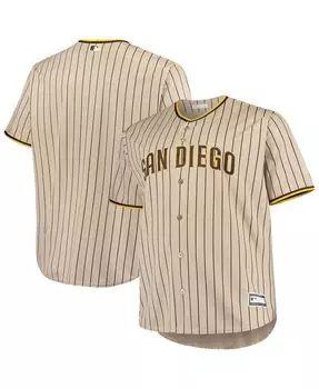 Мужская коричневая футболка san diego padres big and tall road replica team Profile, коричневый
