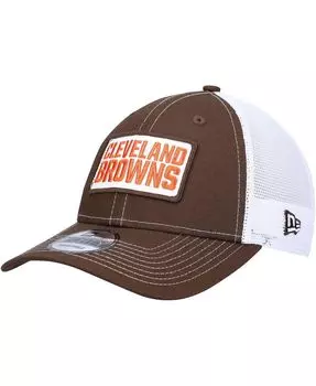 Мужская коричневая кепка Cleveland Browns 9FORTY Trucker Snapback New Era
