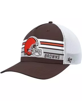 Мужская коричневая кепка Cleveland Browns Altitude II MVP Trucker Snapback '47 Brand