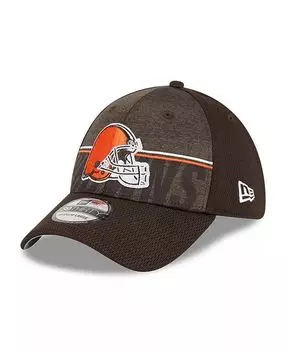 Мужская коричневая кепка Flex Fit Cleveland Browns 2023 NFL Training Camp 39THIRTY New Era, коричневый