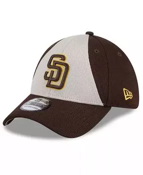 Мужская коричневая кепка San Diego Padres 2024 Batting Practice 39THIRTY Flex Hat New Era, коричневый