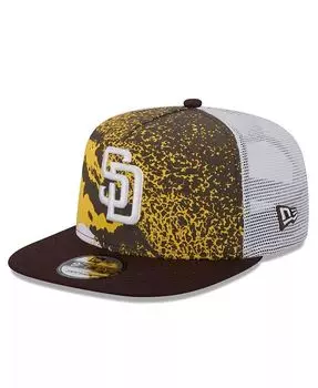 Мужская коричневая кепка San Diego Padres Court Sport 9Fifty Snapback New Era, коричневый