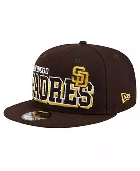 Мужская коричневая кепка San Diego Padres Game Day Bold 9FIFTY Snapback New Era, коричневый