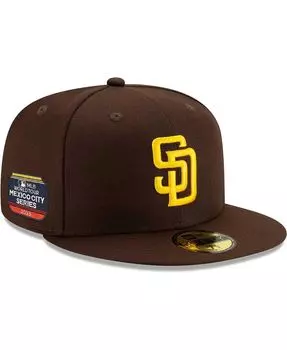 Мужская коричневая облегающая шляпа San Diego Padres On-Field 2023 World Tour Mexico City Series 59FIFTY New Era