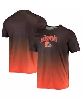 Мужская коричневая, оранжевая купальная рубашка cleveland browns gradient rash guard FOCO, мульти