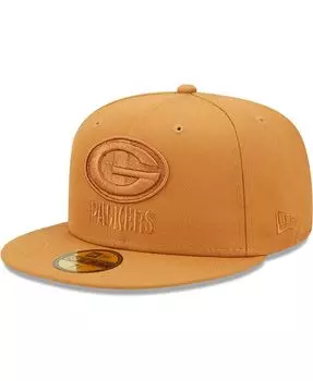 Мужская коричневая приталенная шляпа Green Bay Packers Team Color Pack 59FIFTY New Era