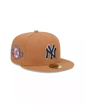 Мужская коричневая приталенная шляпа New York Yankees Color Pack 59FIFTY New Era, коричневый