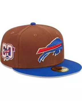 Мужская коричневая приталенная шляпа Royal Buffalo Bills Harvest 60th Anniversary 59FIFTY New Era, коричневый