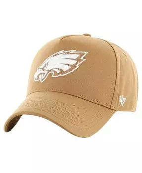Мужская коричневая регулируемая кепка 47 Brand Philadelphia Eagles Ballpark MVP '47 Brand, бежевый