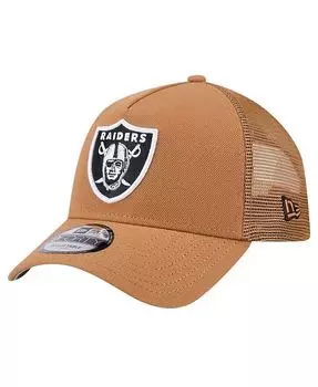 Мужская коричневая регулируемая кепка Las Vegas Raiders Color Pack с А-образной рамкой Trucker 9FORTY New Era, коричневый