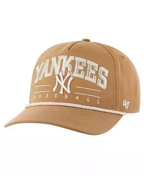 Мужская коричневая регулируемая кепка New York Yankees Roscoe Rope Hitch нейтрального цвета '47 Brand, коричневый