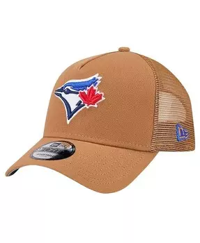 Мужская коричневая регулируемая кепка Toronto Blue Jays A-Frame Trucker 9FORTY New Era, коричневый