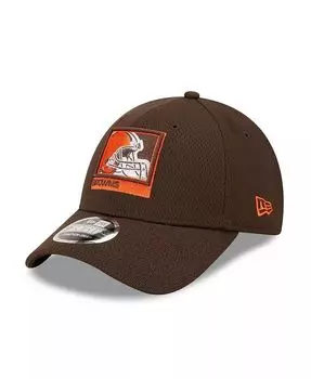 Мужская коричневая шляпа Snapback Cleveland Browns в рамке AF 9FORTY New Era, коричневый