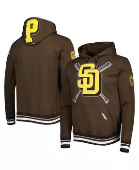 Мужская коричневая толстовка с капюшоном san diego padres mash up logo Pro Standard, коричневый