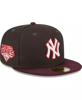 Мужская коричнево-бордовая приталенная шляпа New York Yankees Chocolate Strawberry 59FIFTY New Era