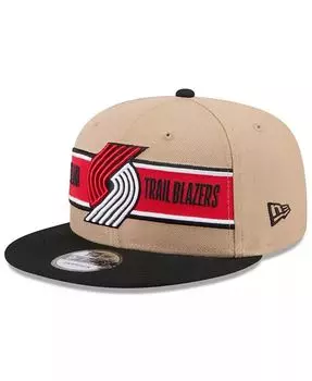 Мужская коричнево-черная кепка Snapback Portland Trail Blazers 2024 NBA Draft 9FIFTY New Era, черный